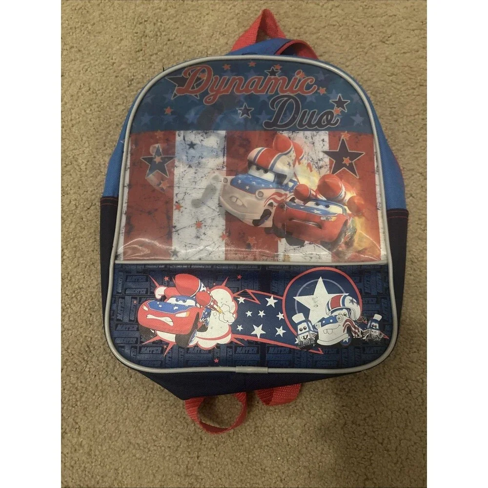 Lightning McQueen and mater Dynamic Duo Back pack holographic vintage kids